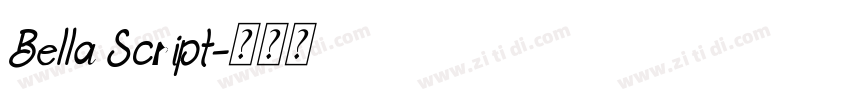 Bella Script字体转换